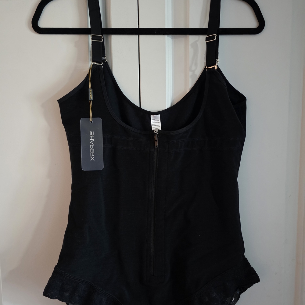Ahhbra Black Shapewear Bodysuit with Adjustable Straps